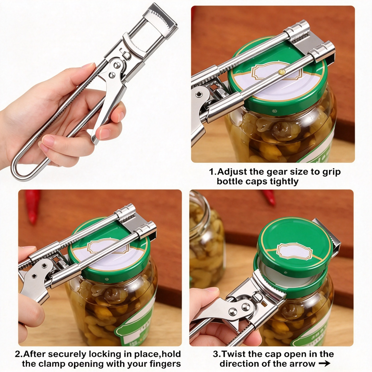 Adjustable jar and bottle opener - product image 9