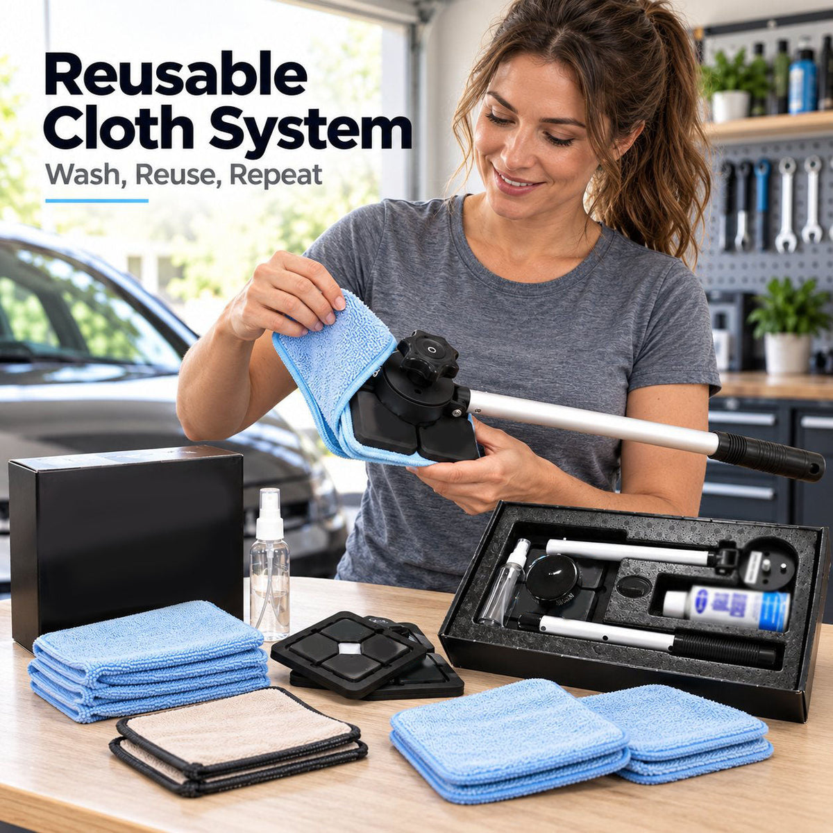 Dual Magnetic Windshield Cleaner Kit – Auto Glass Cleaning Tool