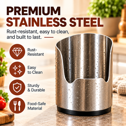 🍴 KitchenMate Pro™ Stainless Steel Utensil Holder – Stylish Kitchen Organizer