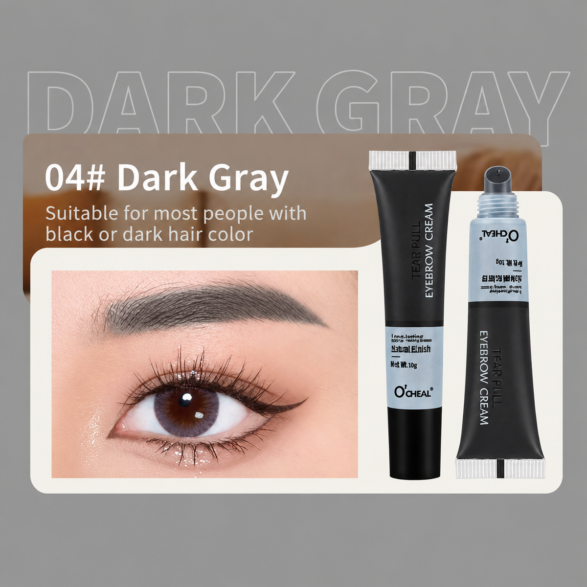BrowLock™ 3D Eyebrow Tint Cream – Waterproof Long Lasting Brow Dye for Natural Fuller-Looking Brows