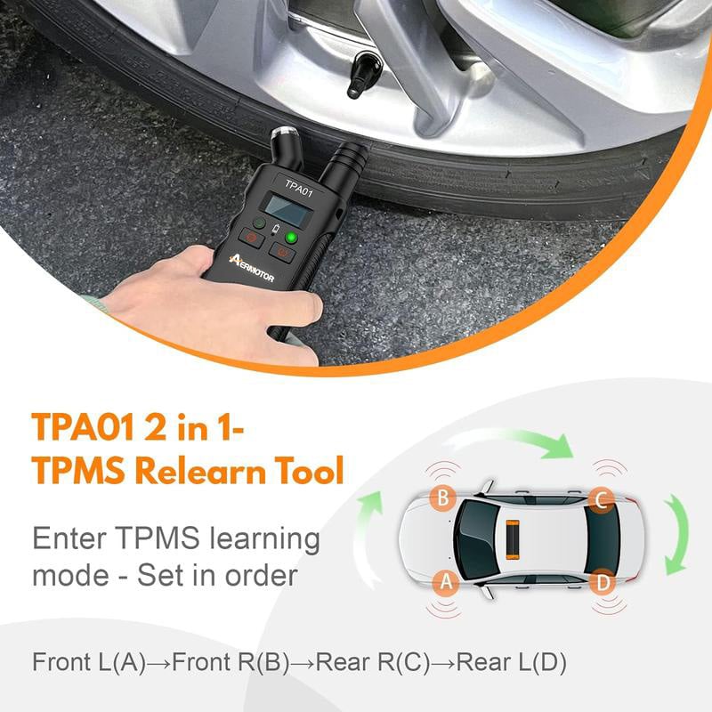 TPMS reset tool and digital tire pressure gauge - product image 2