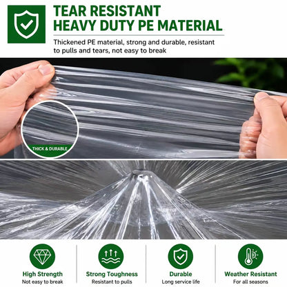 🌧️ RainShield Pro™ Transparent Waterproof Tarp – Heavy-Duty Outdoor Cover with Secure Grommets