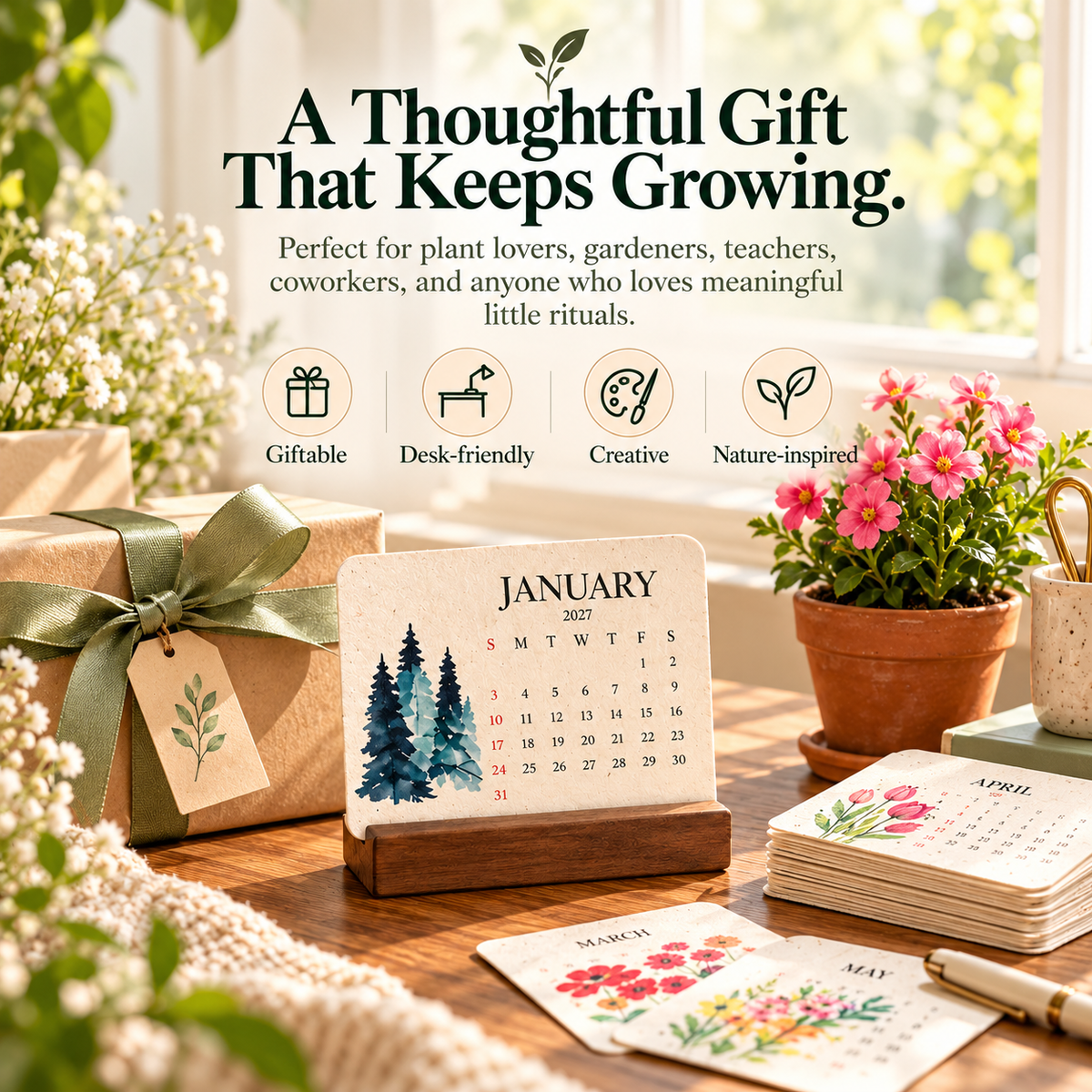 🌱🌸 Bloom365™ – Plantable Seed Calendar 🌿✨