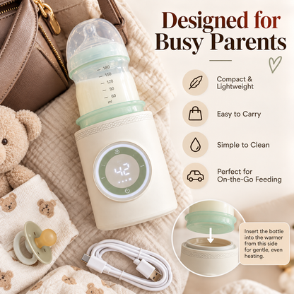 🍼 WarmNest™ Portable Bottle Warmer – Fast & Even Heating for Milk Anywhere