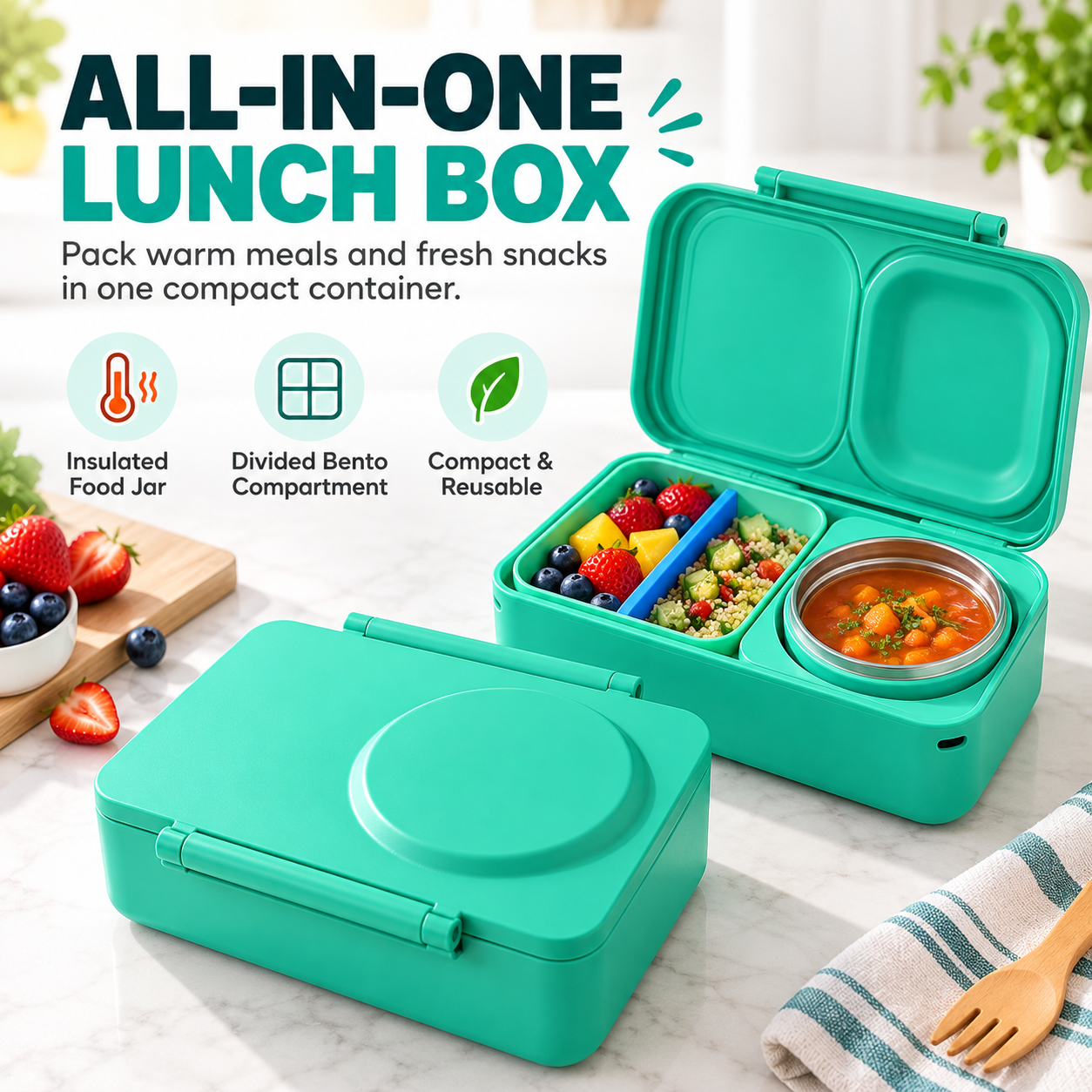 FreshMate all-in-one insulated bento lunch box