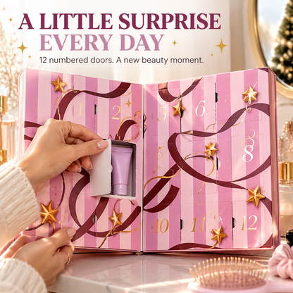 🎀 12-Day Haircare Advent Calendar – Beauty Surprise Gift Set ✨