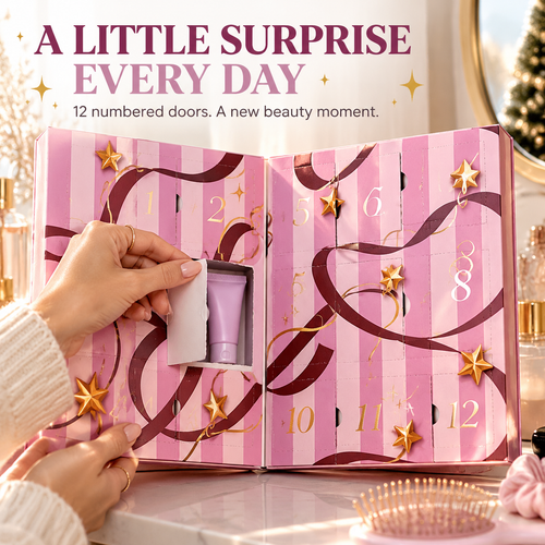 🎀 12-Day Haircare Advent Calendar – Beauty Surprise Gift Set ✨