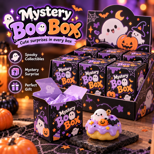 🎃 BooPop™ Halloween Mystery Blind Box – Cute Spooky Surprise Collectibles