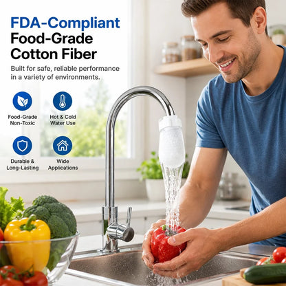 ClearFlow Disposable Cotton Faucet Filter Bags — 50 Pack