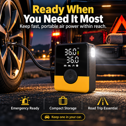 🚗 TireBoost™ Cordless Tire Inflator – Emergency Air Power on the Go