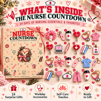 🩷 NurseJoy™ 24-Day Countdown Gift Box A Heartfelt Holiday Surprise Made For Everyday Heroes