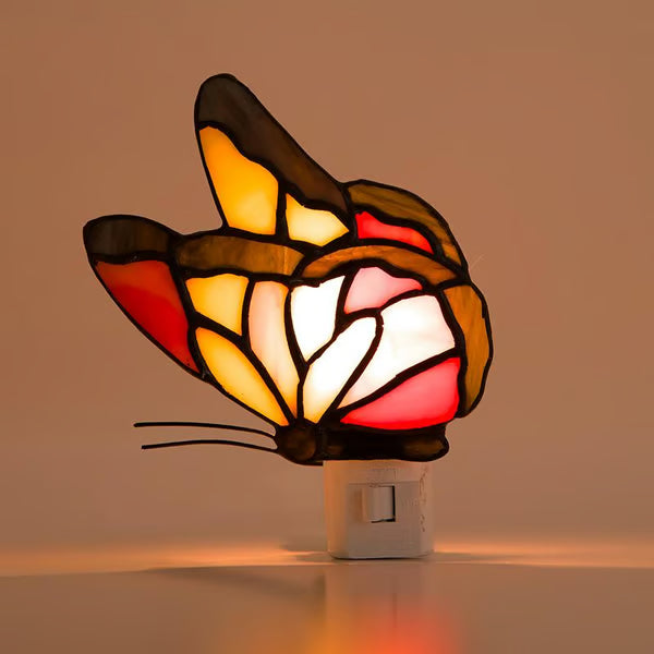Stained Glass Butterfly Night Light
