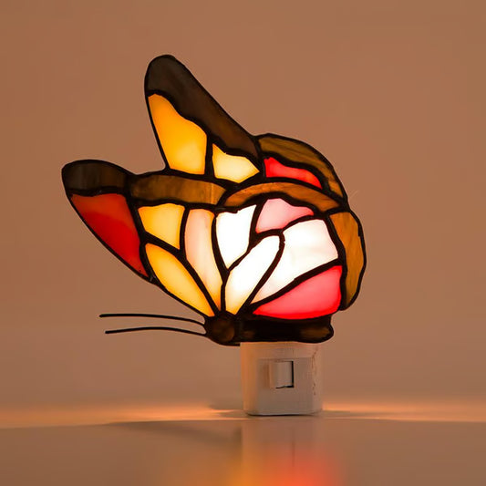 Stained Glass Butterfly Night Light