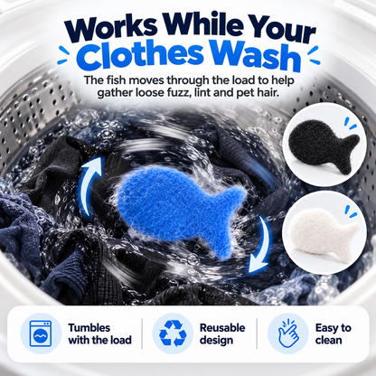🐾 FurFish™ – Reusable Laundry Pet Hair Remover