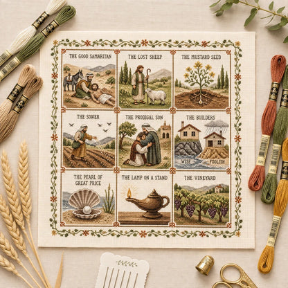 🔥HOT SALE🔥Beginner-Friendly Life of Jesus Bible Story Cross Stitch DIY Kit | 6 Biblical Collections with Fabric, Color-Matched Floss, Needle & Pattern Guide Included 💕