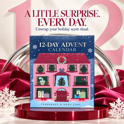 🎄 MerryGlow 12-Day Fragrance & Body Care Advent Calendar