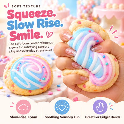 🍭 SquishMallow™ Mystery Cookie Blind Box – Kawaii Slow-Rising Squishy Toy with Sweet Surprise Collectibles