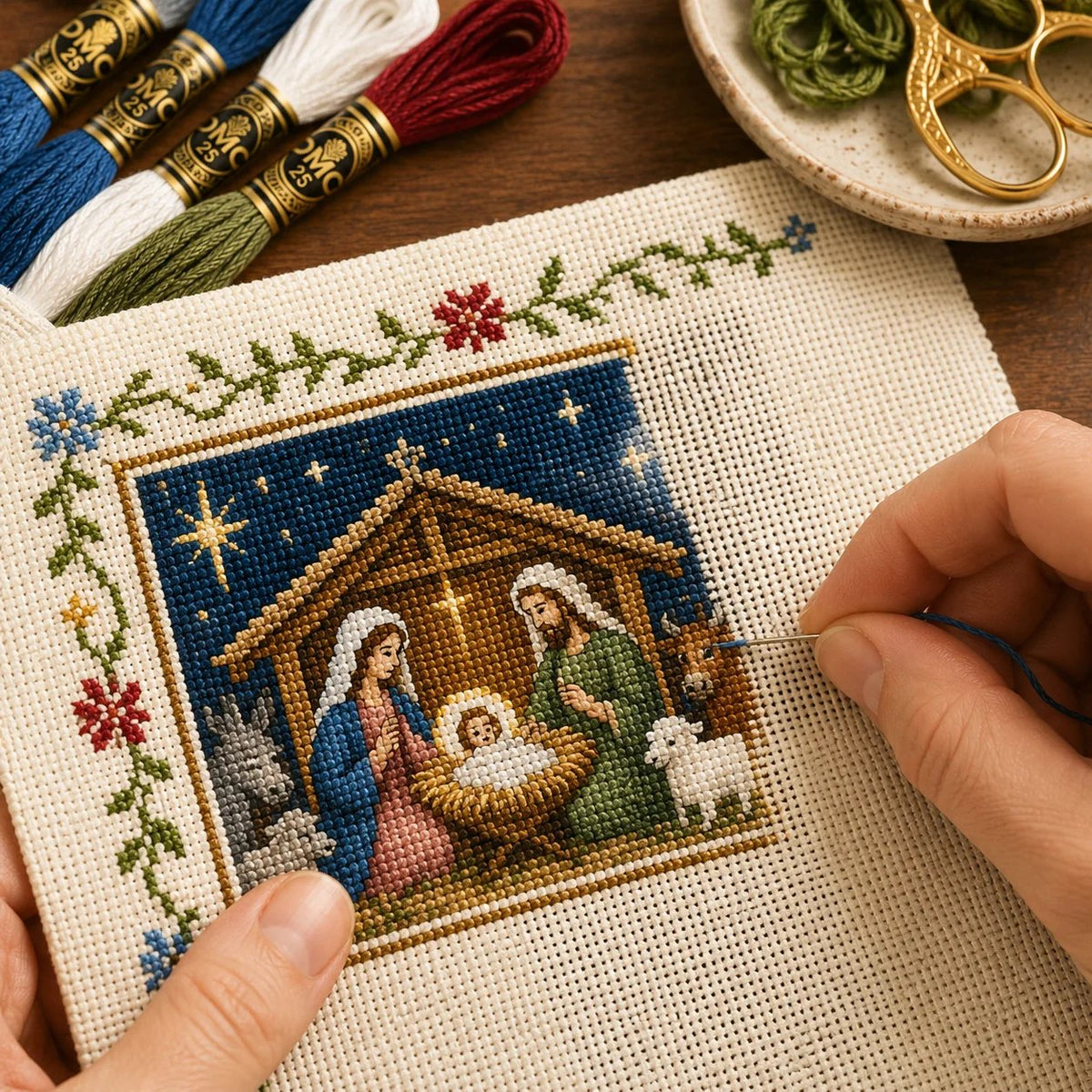 🔥HOT SALE🔥Beginner-Friendly Life of Jesus Bible Story Cross Stitch DIY Kit | 6 Biblical Collections with Fabric, Color-Matched Floss, Needle & Pattern Guide Included 💕