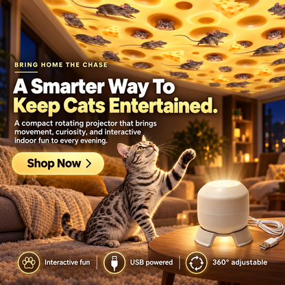 🐭 PawChase™ Rotating Cat Projector Endless Chase. Endless Fun.