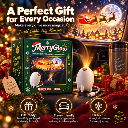🎄 DriveGlow™ Christmas Car Projector Light – Magical Holiday Scenes for Every Journey