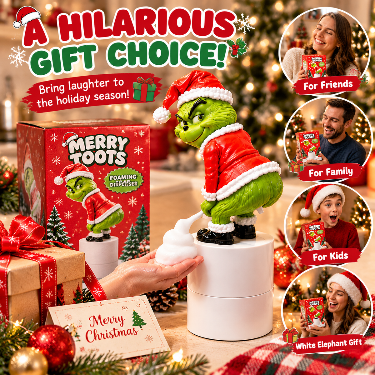 🎄 Holiday Mischief Foaming Soap Dispenser