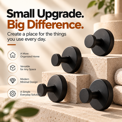 Minimalist Wall Hooks – Modern Wall-Mounted Storage Hooks for Home Organization