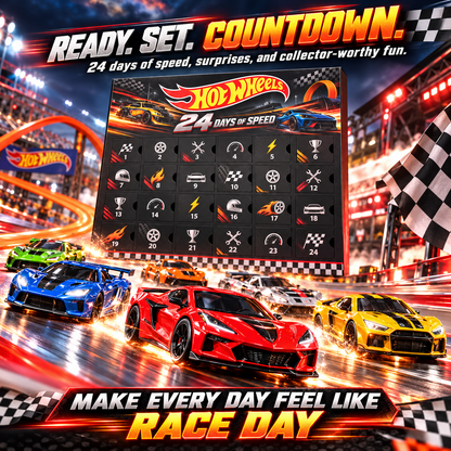 Hot Wheels 24 Days of Speed Advent Calendar – Christmas Countdown Gift for Car Lovers