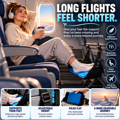 FlyEase™ Adjustable Airplane Footrest