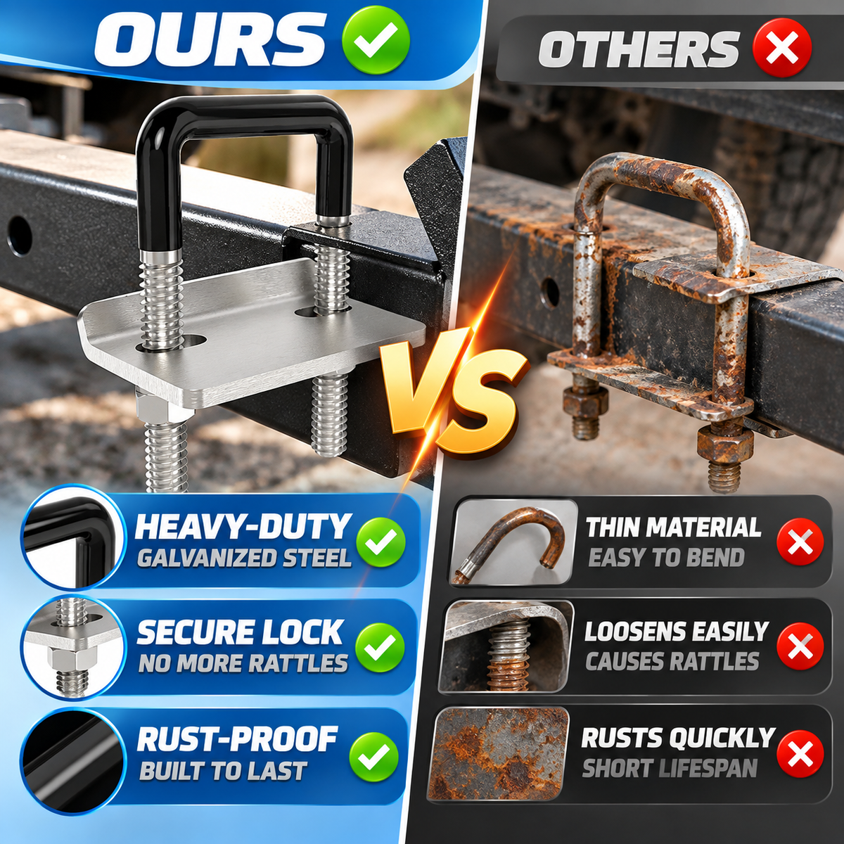 Trailer hitch stabilizer product view