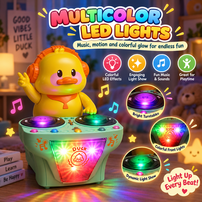 Interactive DJ Dancing Duck Toy with Music & LED Lights, Electric Moving Musical Toy for Toddlers & Kids Musical Light Up Cute