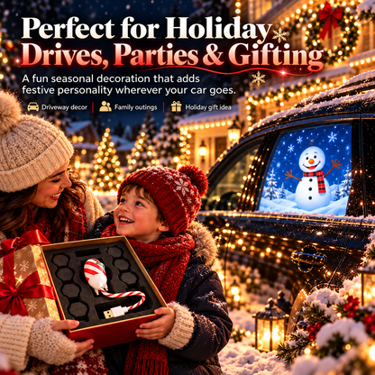 🎄Christmas Magic™ – USB Car Window Holiday Projection Light