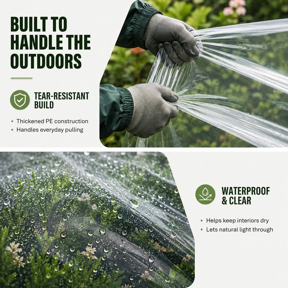 🌧️ ClearShield Pro™ Waterproof Tarp – Reinforced Clear Cover with Grommets