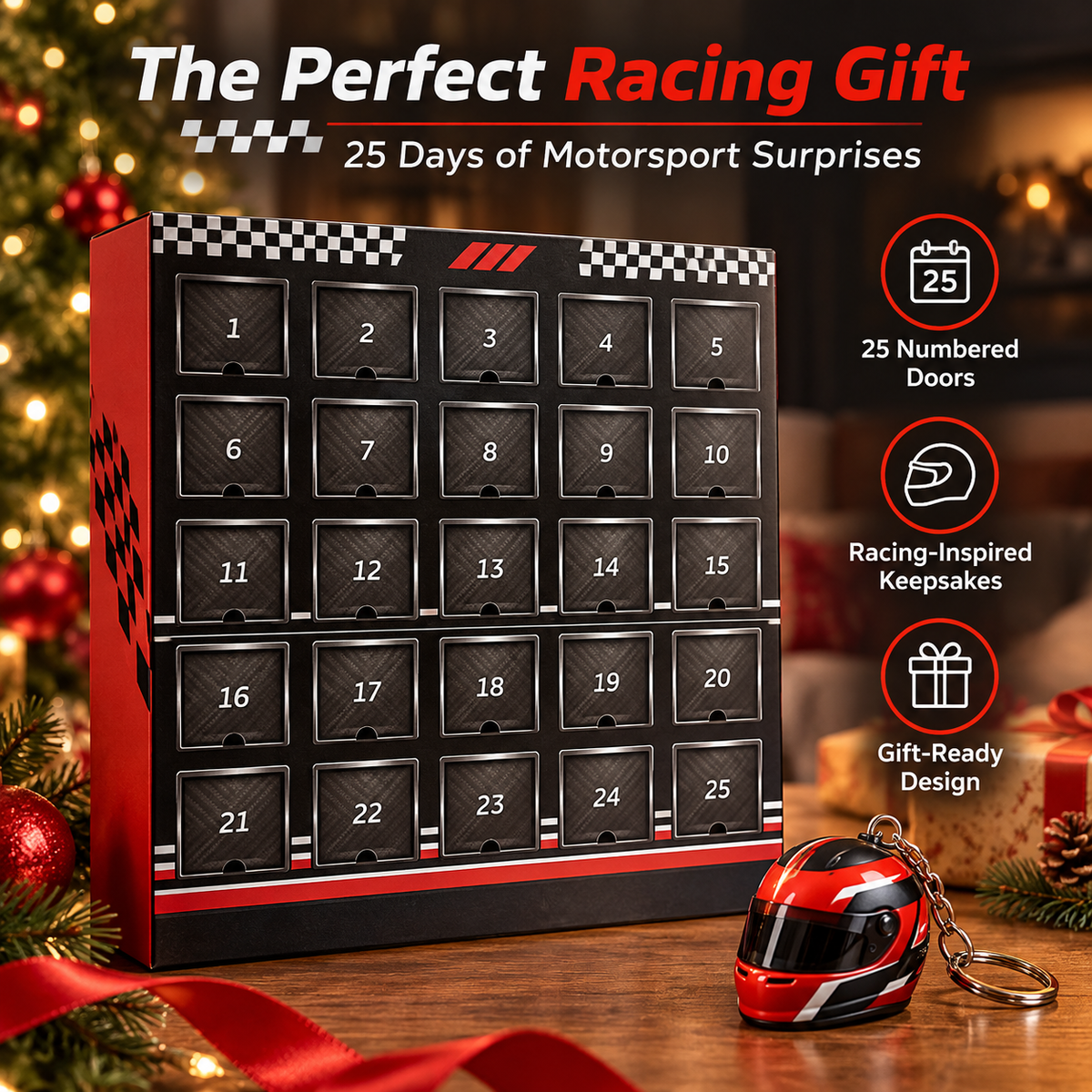 🏁 RaceGrid™ 25-Day Formula Racing Advent Calendar – Ultimate Christmas Countdown for Racing Fans
