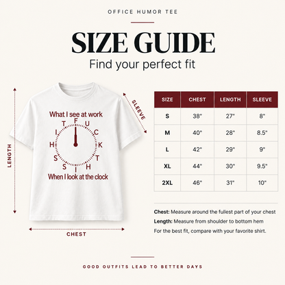 😂 ClockOut™ Office Humor T-Shirt – Funny Workday Graphic Tee for Coffee Breaks, Coworkers & Casual Days
