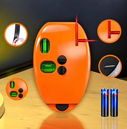 Laser Right Angle Level, 90° Cross Line Laser Level with Dual Bubble Vials, Compact Horizontal & Vertical Alignment Tool for Tile, Picture Hanging, Woodworking, DIY & Home Projects