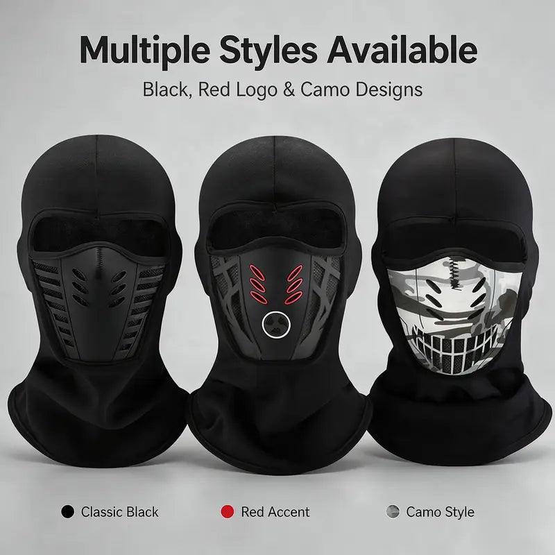 Black fleece balaclava mask