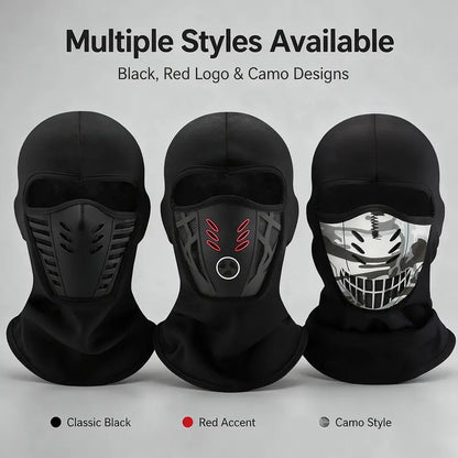 Black fleece balaclava mask