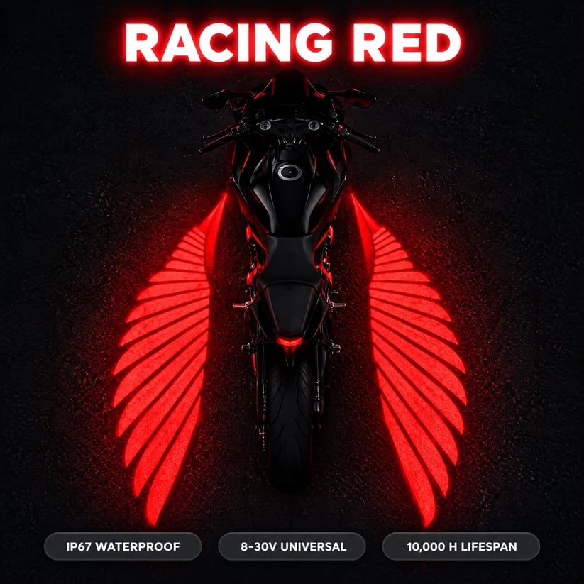 Motorcycle angel wing light product view