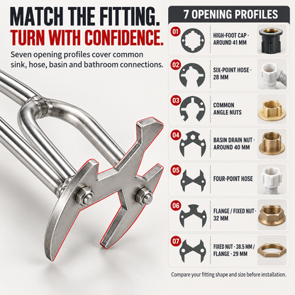 7-opening sink wrench - product image 3