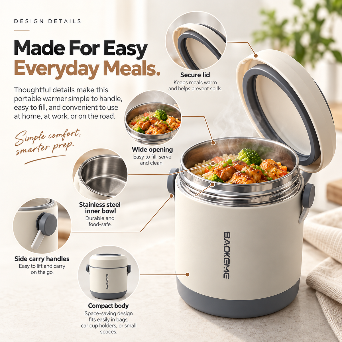 🔥 HeatMate™ Portable Food Warmer – Electric Heated Lunch Box for Hot Meals Anywhere