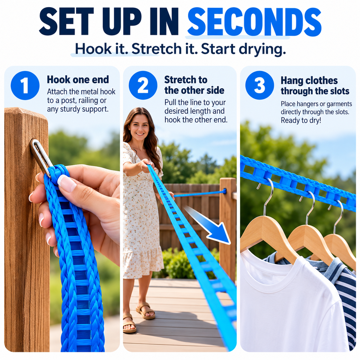👕 DryEase™ Clothesline – Simple, Convenient Laundry Drying for Everyday Use