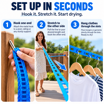 👕 DryEase™ Clothesline – Simple, Convenient Laundry Drying for Everyday Use