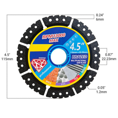 4.5' Multi-Material Diamond Cutting Blade 💎 – Heavy-Duty Saw Disc