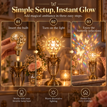 🦋 ButterflyGlow™ Projection Bulb – Dreamy Wall Art Light for Elegant Home Ambience