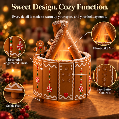 🎄✨ Gingerbread Campfire Diffuser | Cozy Holiday Glow 🔥