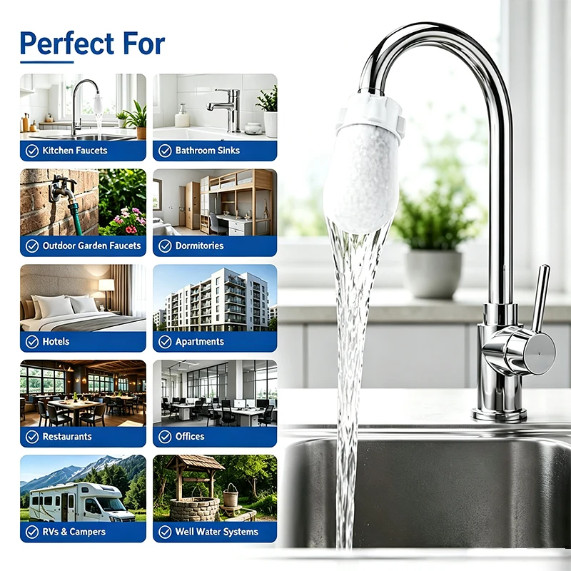 ClearFlow Disposable Cotton Faucet Filter Bags — 50 Pack