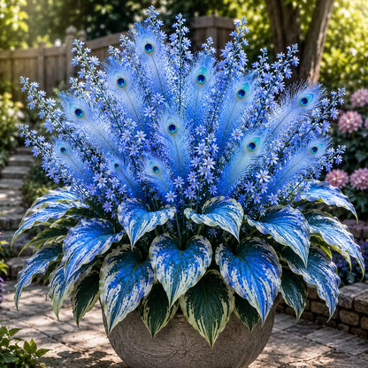 🏠🦚 Peacock Flame Hosta Bulbs💥 Stunning Colors That Brighten Any Space