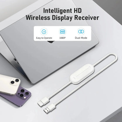 📺 Lemorele P1000 Wireless HDMI Transmitter and Receiver Set – Plug & Play 1080P Full HD Screen Mirroring Adapter for Phone, Laptop & Tablet to TV, Monitor, Projector