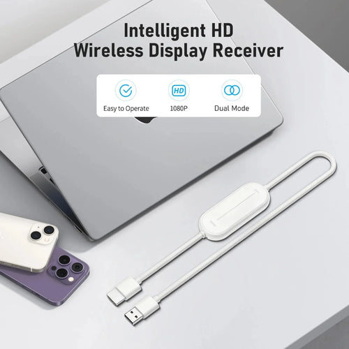 📺 Lemorele P1000 Wireless HDMI Transmitter and Receiver Set – Plug & Play 1080P Full HD Screen Mirroring Adapter for Phone, Laptop & Tablet to TV, Monitor, Projector