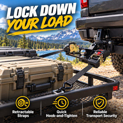 💪 LoadLock Pro™ Retractable Ratchet Tie-Down Straps – Heavy-Duty Cargo Securing System
